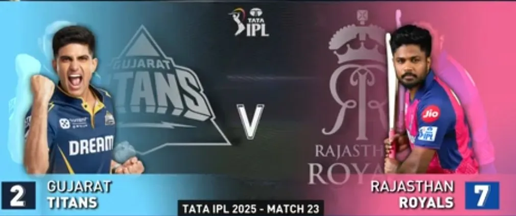 Movie Poster: IPL 2025 M23: GT vs RR