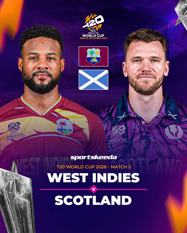 West Indies v Scotland | Men’s T20 World Cup 2026