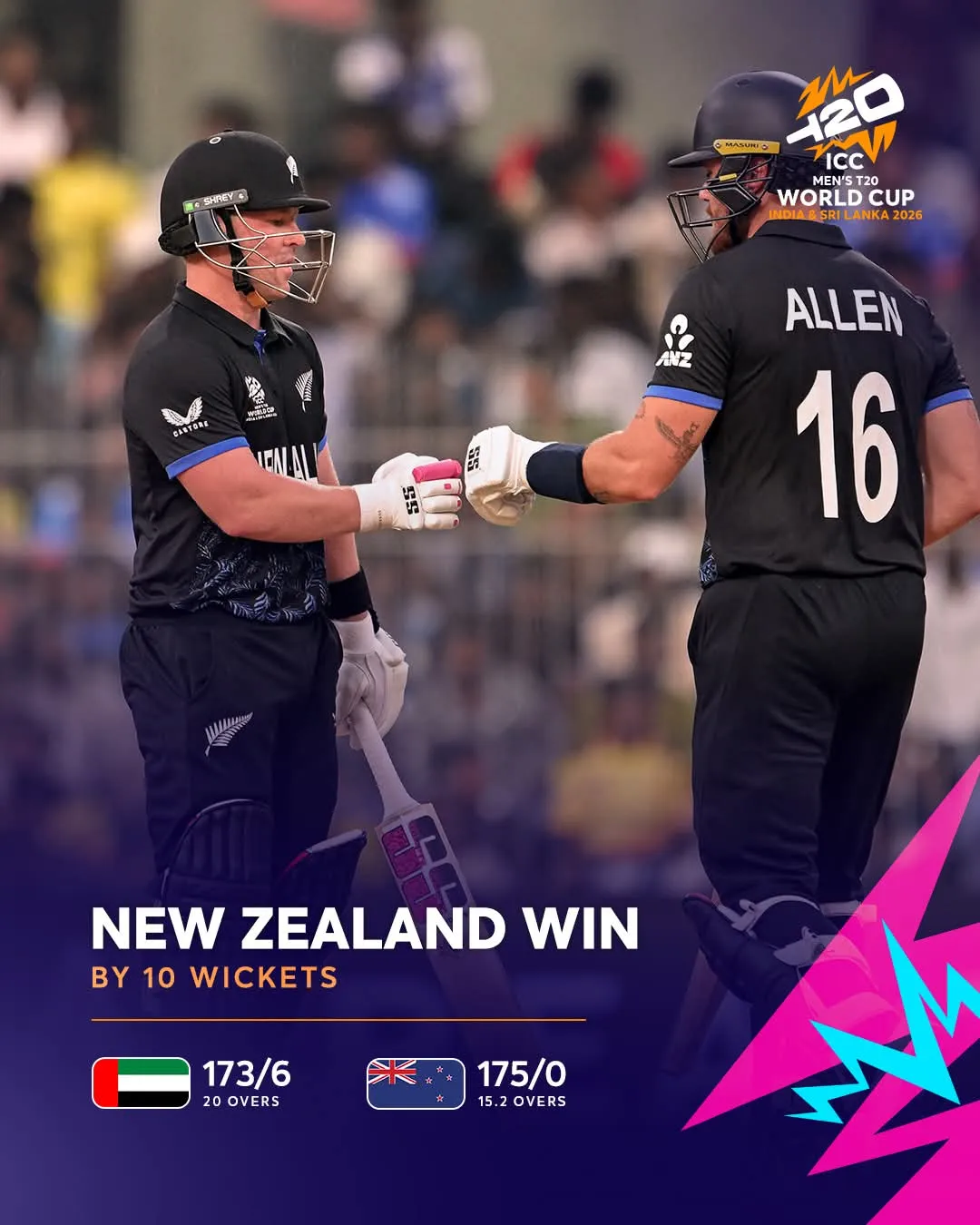 New Zealand v UAE | T20WC 2026