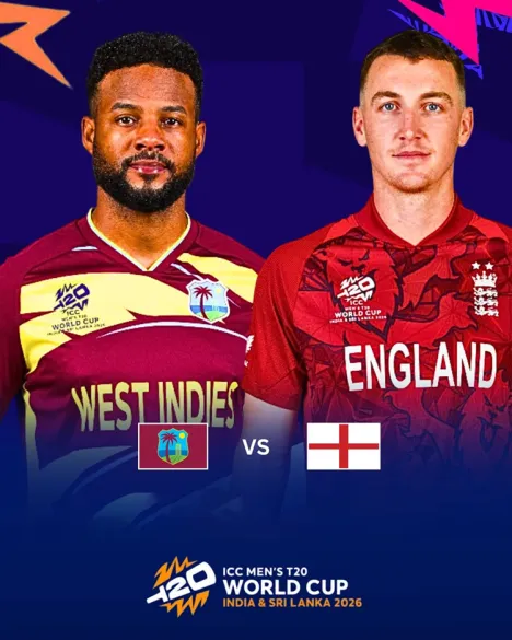 England v West Indies | Men’s T20 World Cup 2026