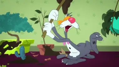 E11.Funny Book Bunny Balloon Salesman